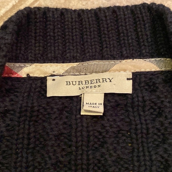 Burberry Women’s Black Cropped Cardigan Top Size Medium - Picture 3 of 6